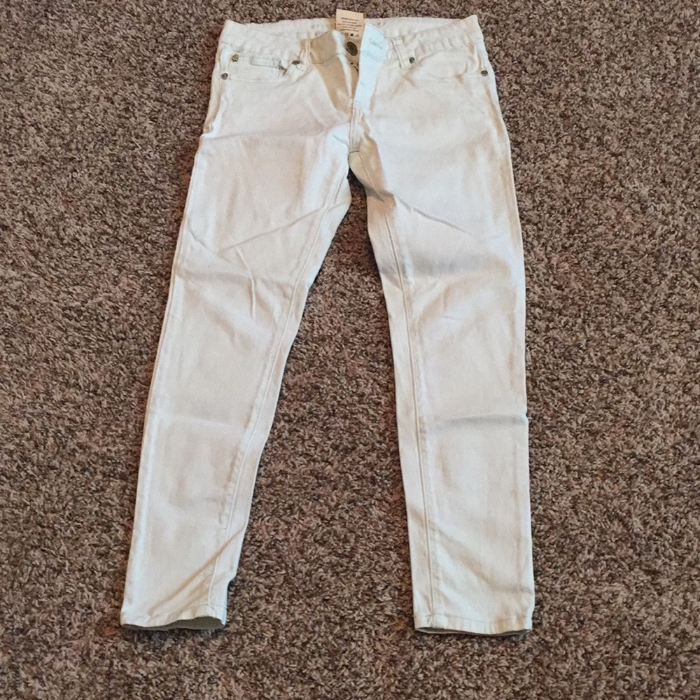 Light mint green stretch Skinny Jeans